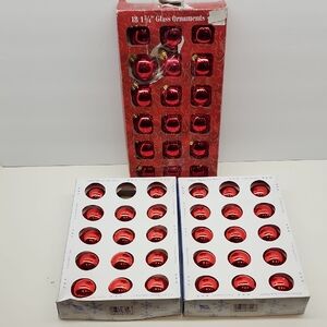 Vintage Red Glass Ornaments